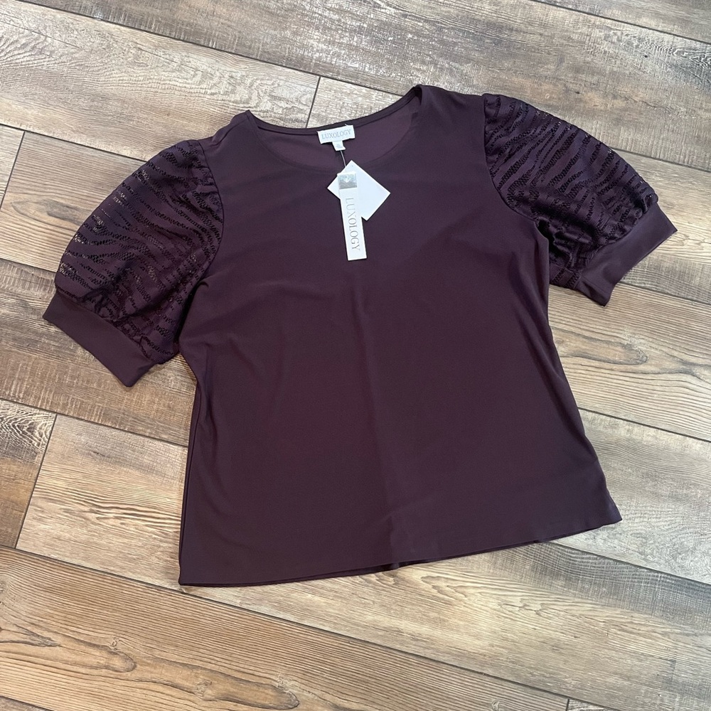 Luxology Women’s Blouse with Puff Sleeves